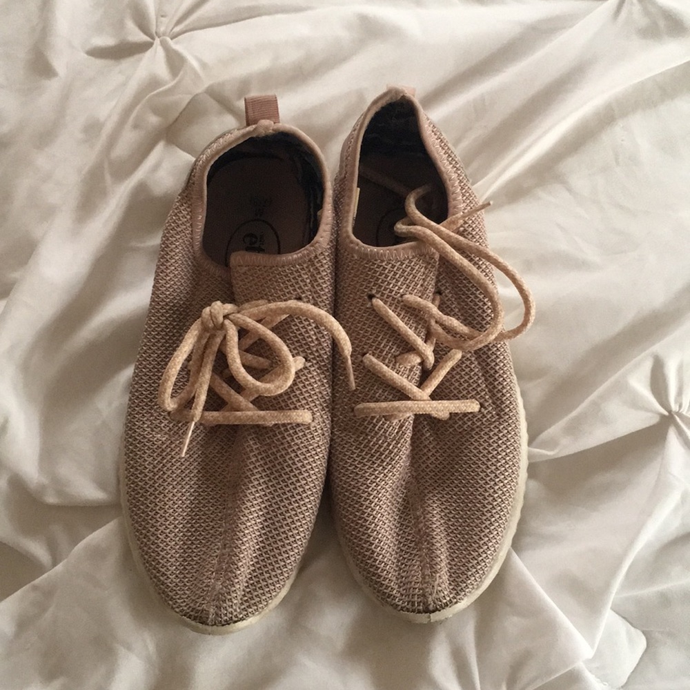 Pink athletic sneakers